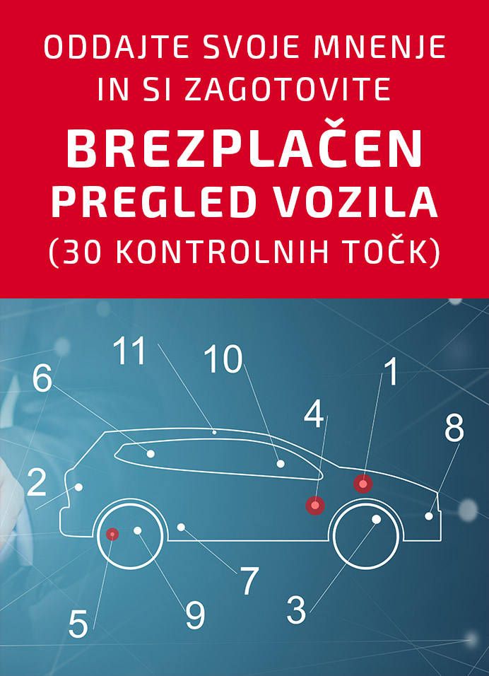 Oddaj mnenje: Brezplačen pregled vozila