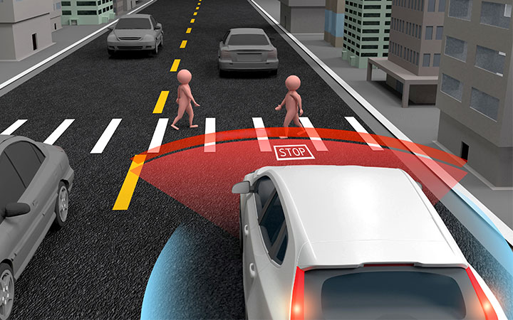 Sistem za samodejno zaviranje v sili (Autonomous Emergency Braking) Sistem za samodejno zaviranje v sili (Autonomous Emergency Braking)